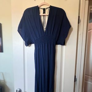 Maxi blue summer dress, boho and perfect for spring-summer